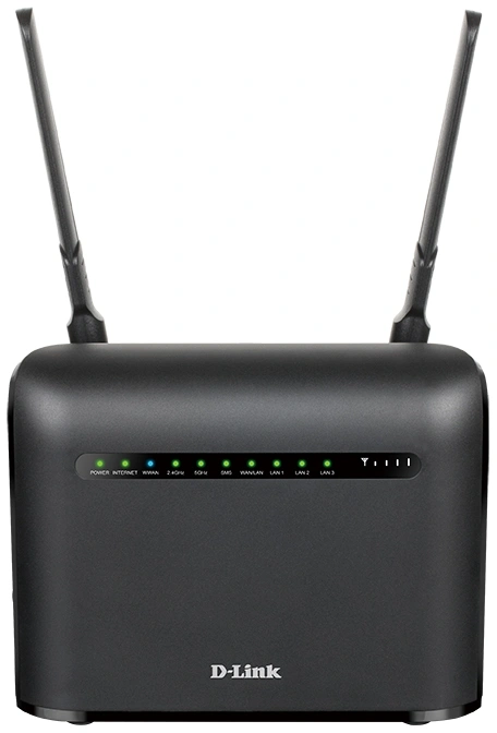 Роутер беспроводной D-Link DWR-953V2 (DWR-953V2/E3GR4HD) AC1200 100/1000/10000BASE-T/3G/4G черный