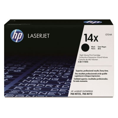 Картридж лазерный HP 14X CF214X черный бар.в компл. (17500стр.) для HP 700/M712