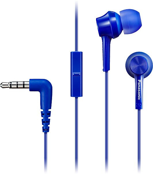 Гарнитура внутриканальные Panasonic RP-TCM115GC 1.2м синий проводные в ушной раковине (RP-TCM115GCA)