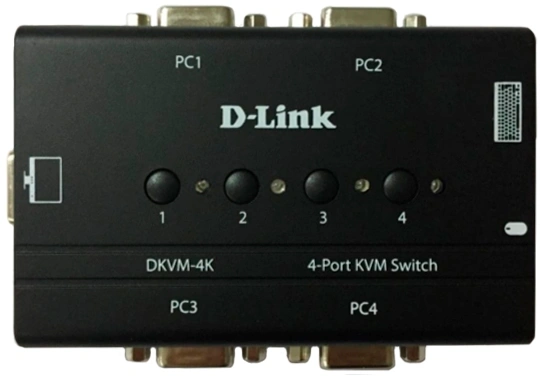 Переключатель KVM D-Link DKVM-4K 4xPC port (DKVM-4K/B3A)