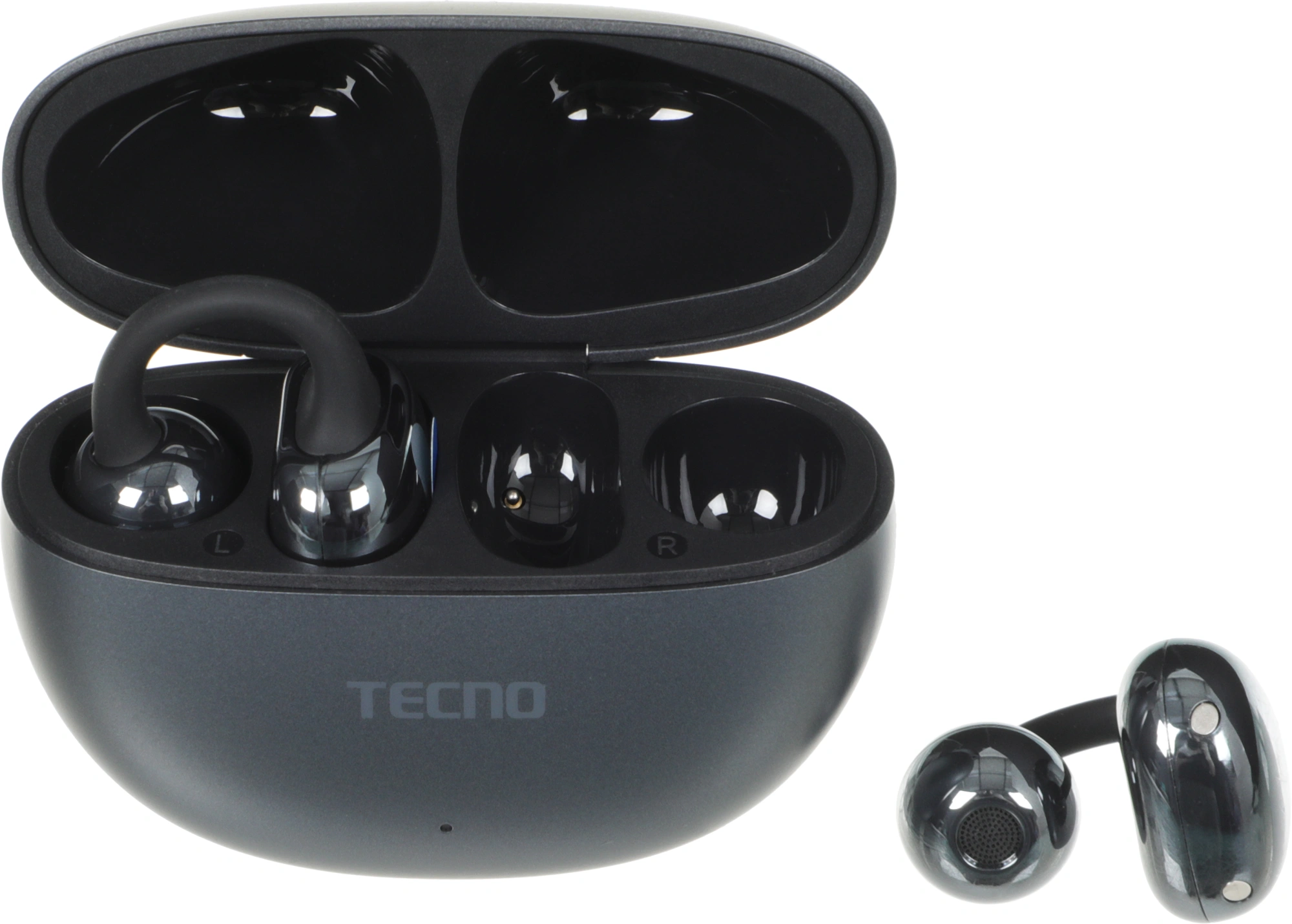 Гарнитура внутриканальные Tecno OW01 серый беспроводные bluetooth клипса (OW01 GREY)