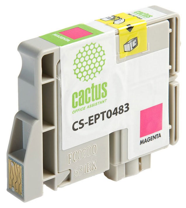 Картридж струйный Cactus CS-EPT0483 T0483 пурпурный (14.4мл) для Epson Stylus Photo R200/R220/R300/R320/R340/RX500/RX600/RX620/RX640 с чипом