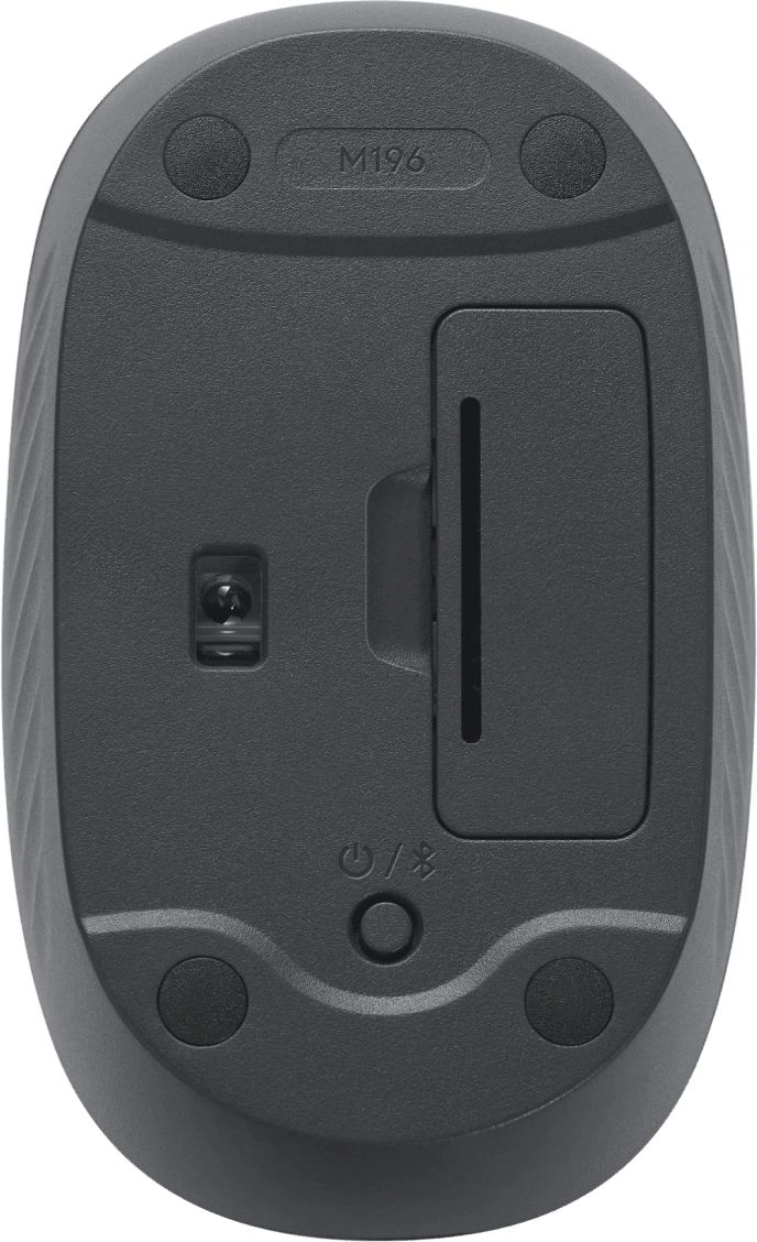 Мышь Logitech M196 графитовый оптическая 1000dpi беспров. BT для ноутбука 2but (910-007315)