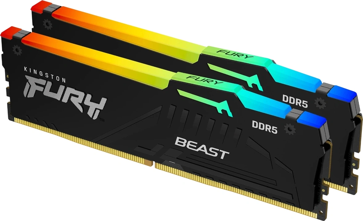Память DDR5 2x32GB 6000MHz Kingston KF560C36BBE2AK2-64 Fury Beast Black Expo RGB RTL Gaming PC5-48000 CL36 DIMM 288-pin 1.35В single rank с радиатором Ret