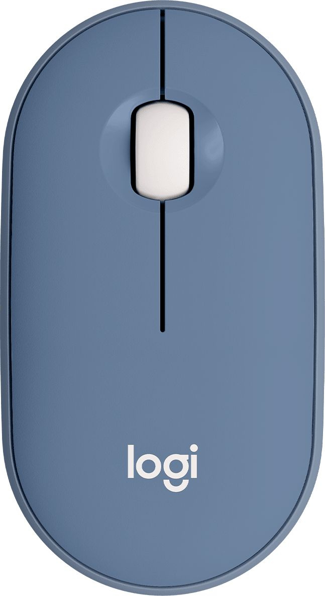 Мышь Logitech Pebble M350 синий оптическая 1000dpi silent беспров. BT/Radio USB для ноутбука 3but (910-006655)