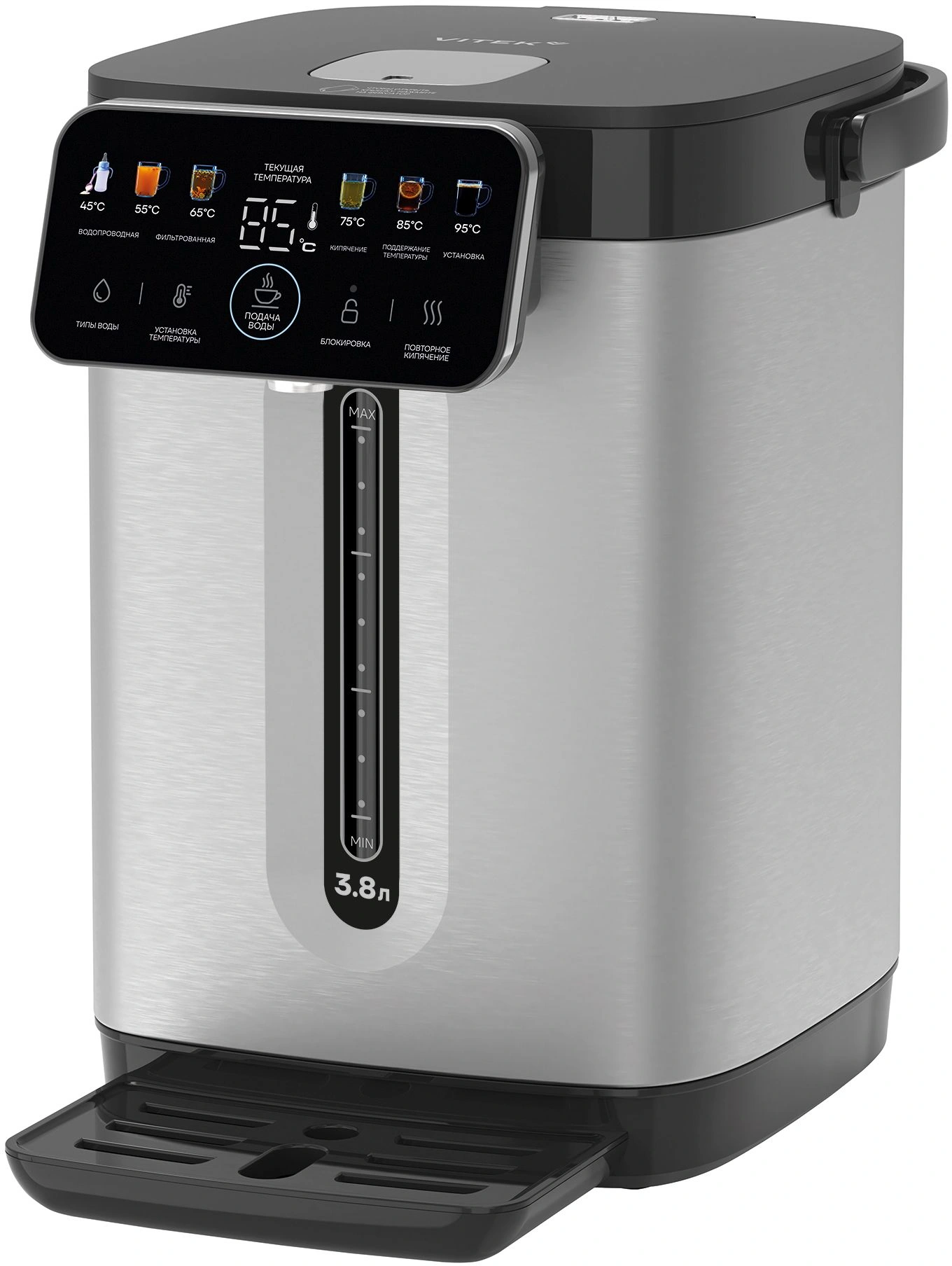 Термопот Vitek VT-TP5008 4л. 1800Вт серебристый