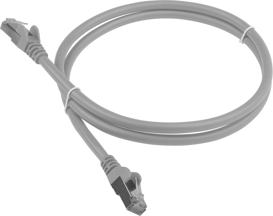 Патч-корд Lanmaster LAN-PC45/S6-1.0-GY FTP RJ-45 вил.-вилка RJ-45 кат.6 1м серый LSZH