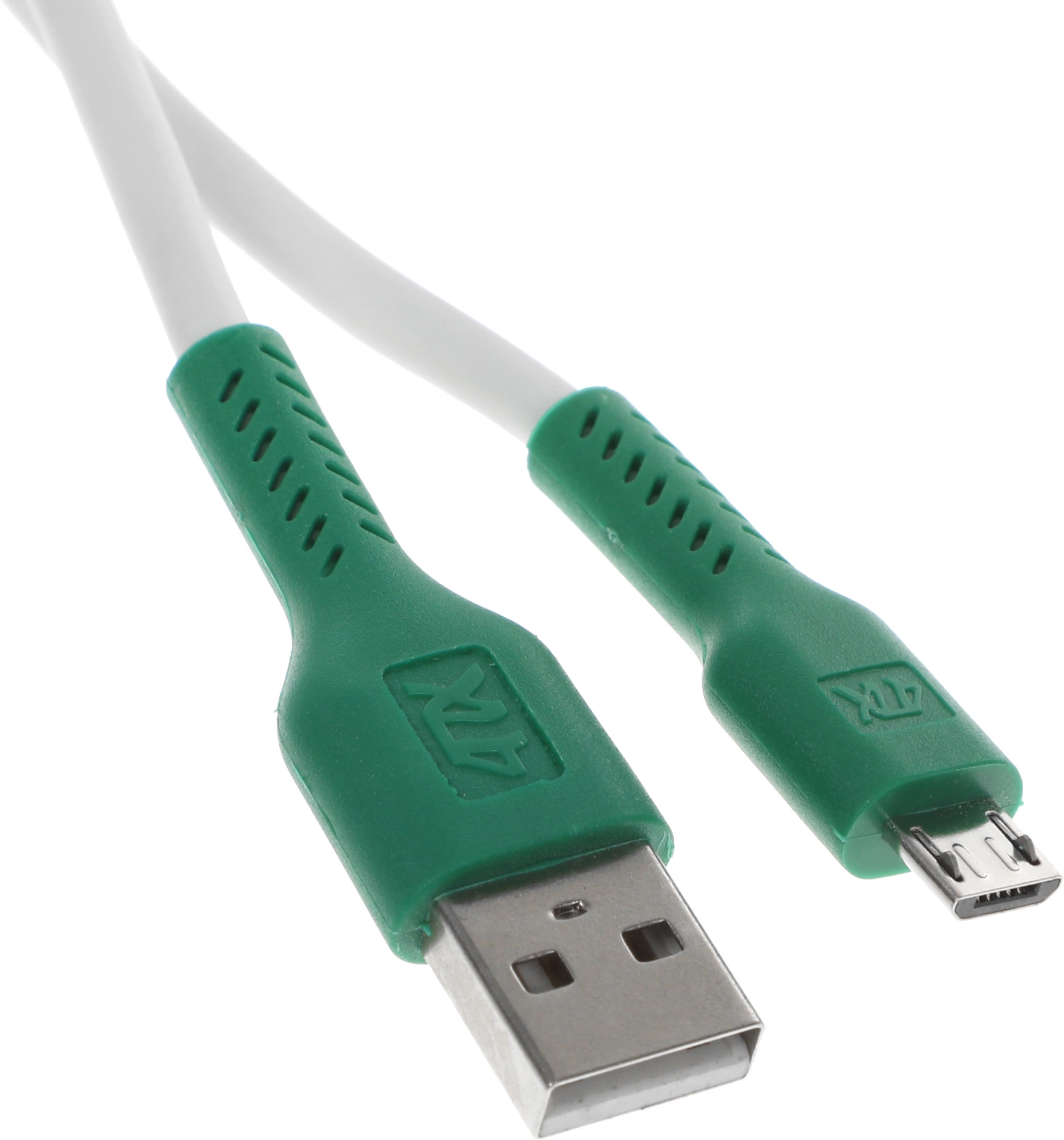 Кабель Greenconnect 4PH-R90067 USB (m)-micro USB (m) 1м зеленый/белый пакет