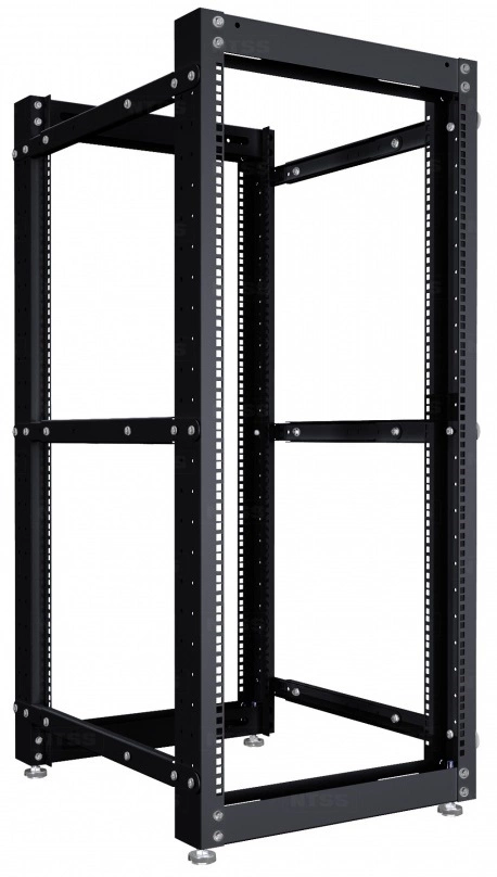 Стойка двухрамная NTSS NTSS-2POR24U/600-1000-BL 24U 550ммx1000мм 600кг черный