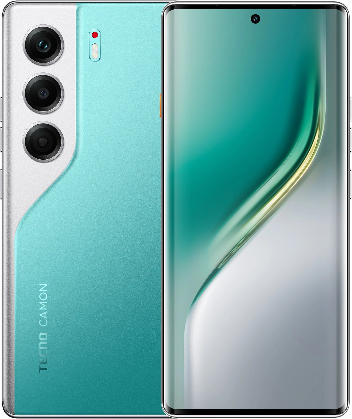 Смартфон Tecno Camon 40 Pro 256Gb 8Gb зеленый моноблок 3G 4G 2Sim 6.78" 1080x2436 Android 15 50Mpix 802.11 a/b/g/n/ac NFC GPS GSM900/1800 GSM1900 Protect FM