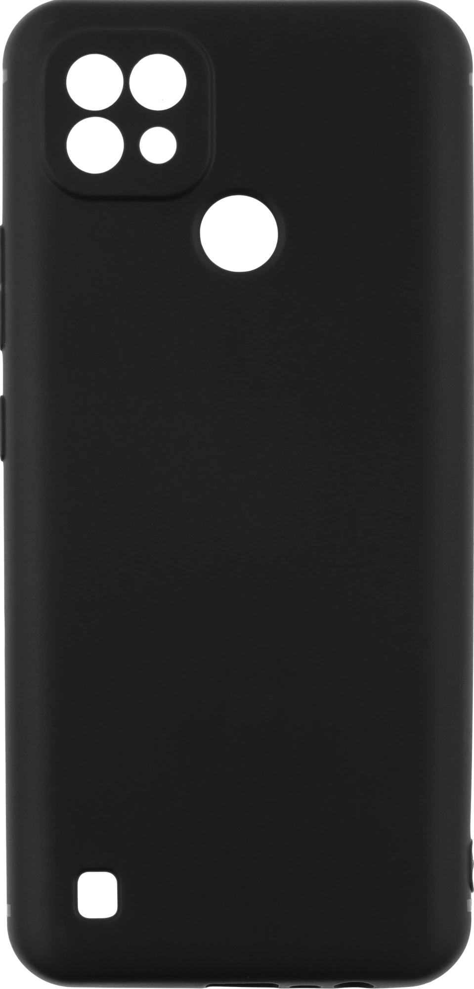Чехол (клип-кейс) BoraSCO для Realme C21 Silicone Case черный (матовый) (40041)