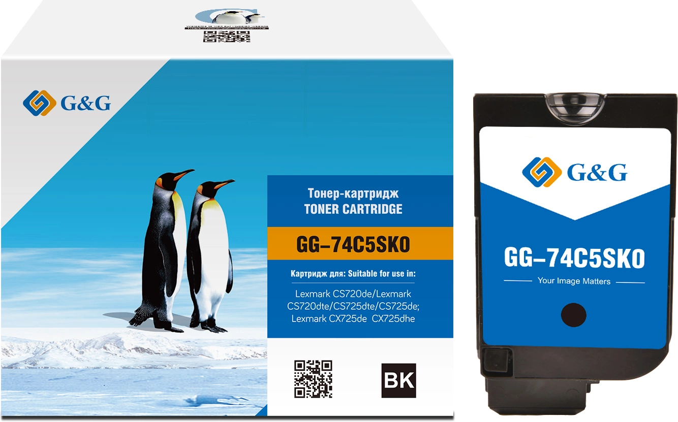 Картридж лазерный G&G GG-74C5SK0 74C5SK0 черный (7000стр.) для Lexmark CS720de/CS720dte/CS725dte/CS725de/CX725de/CX725dhe