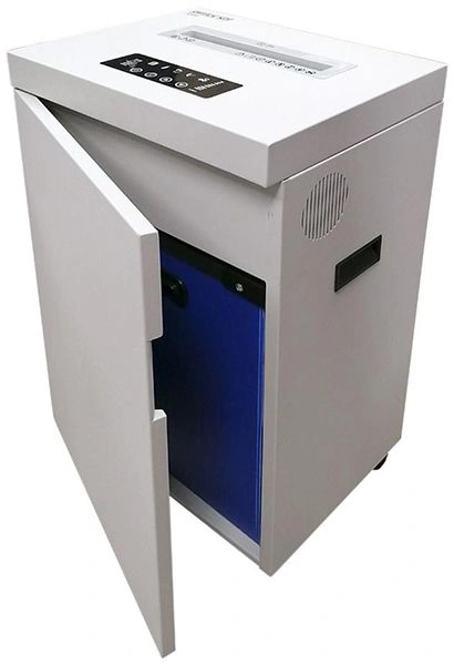 Шредер Office Kit S500 белый (секр.P-5) фрагменты 17лист. 50лтр. скрепки скобы пл.карты CD