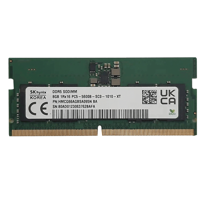 Hynix 8Gb DDR5 SODIMM 1Rx16 PC5-5600B-SCO-1010-XT (HMCG66AGBSA095N)