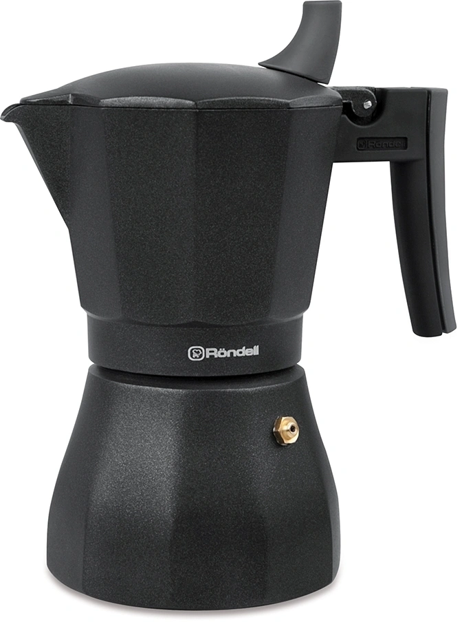 Кофеварка гейзерн. Rondell Kafferro RDA-994 0.45л алюминий темно-серый