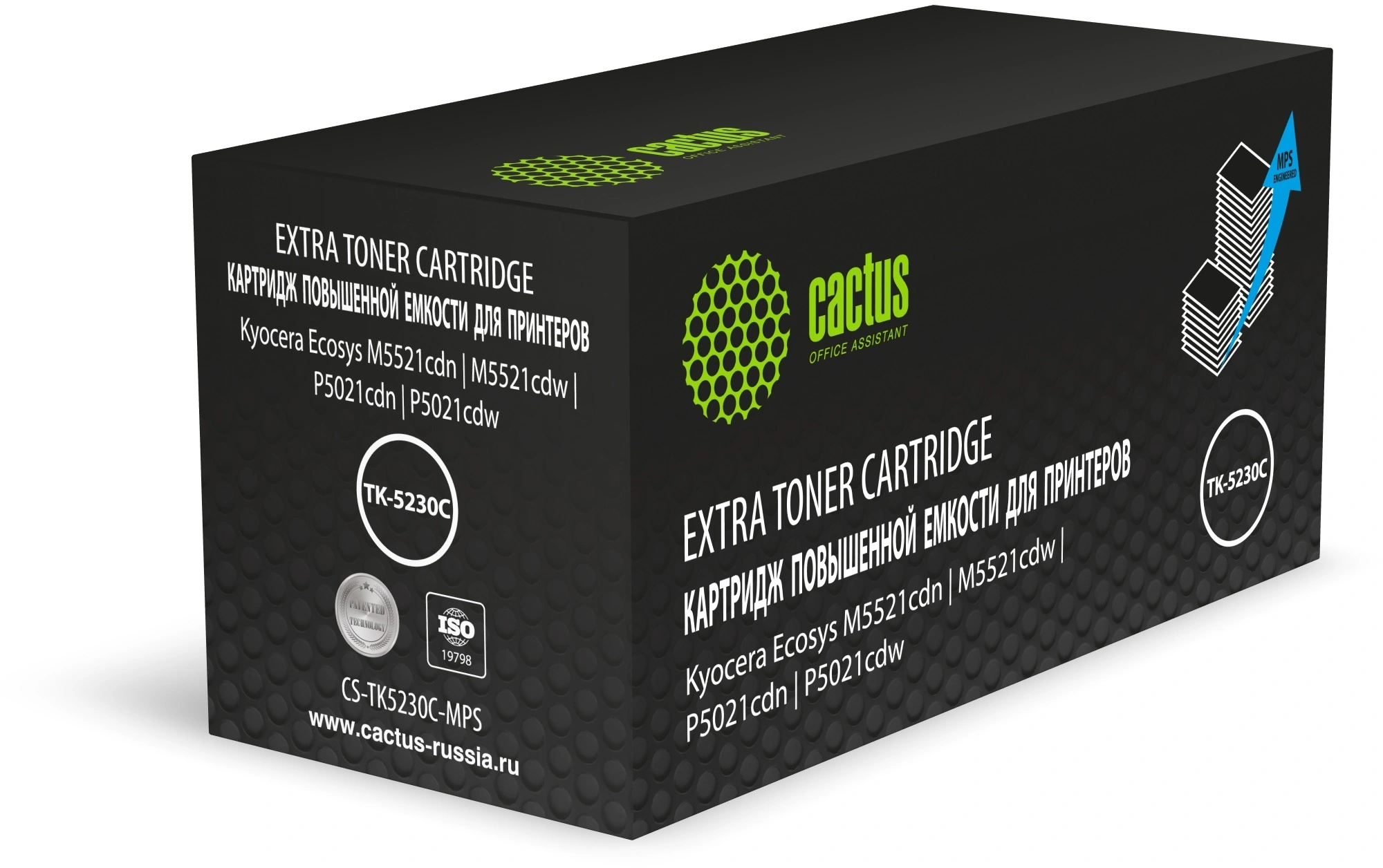 Картридж лазерный Cactus CS-TK5230C-MPS голубой (4400стр.) для Kyocera Ecosys M5521cdn/M5521cdw/P5021cdn/P5021cdw с чипом