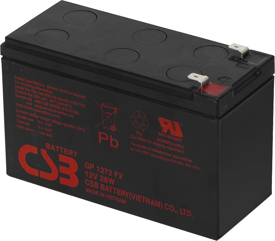 Батарея для ИБП CSB GP1272 F2 (12V28W) 12В 7.2Ач