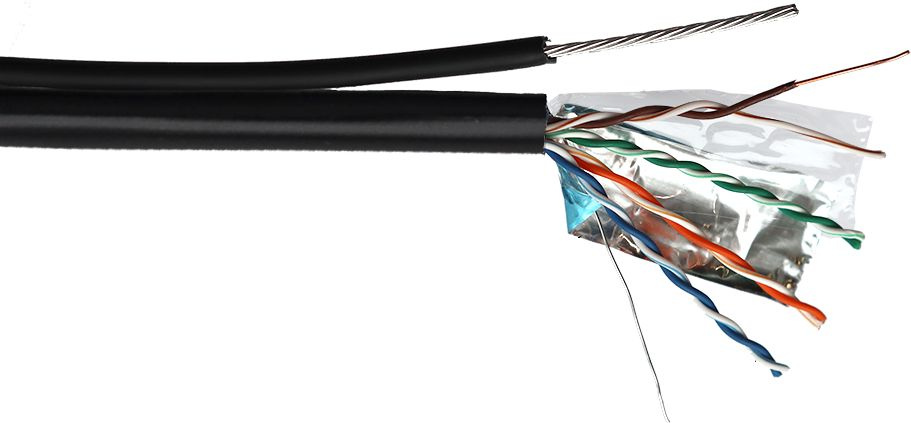 Кабель информационный Lanmaster TWT-5EFTP-UNV-TR кат.5E FTP 4 пары 24AWG PE внешний 305м черный