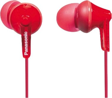 Наушники внутриканальные Panasonic RP-HJE125E-R 1.1м красный проводные в ушной раковине
