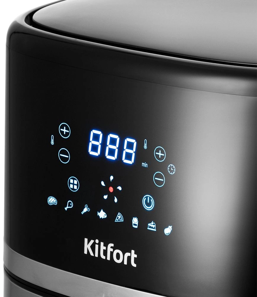 Аэрогриль Kitfort КТ-2221 3.3л 1500Вт черный/серебристый