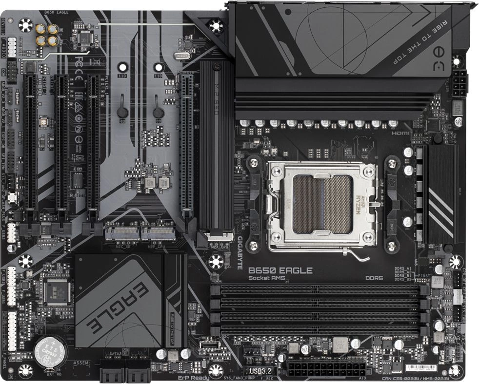 Материнская плата Gigabyte B650 EAGLE Socket AM5 AMD B650 4xDDR5 ATX AC`97 8ch(7.1) GbLAN RAID+HDMI+DP