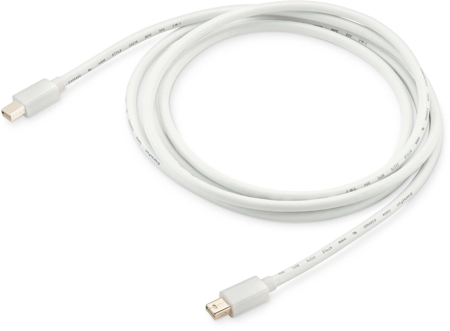 Кабель аудио-видео Buro 1.2v miniDisplayport (m)/miniDisplayport (m) 2м. позолоч.конт. белый (BHP MDPP-2)