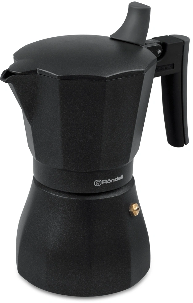 Кофеварка гейзерн. Rondell Kafferro RDA-1275 0.45л алюминий темно-серый