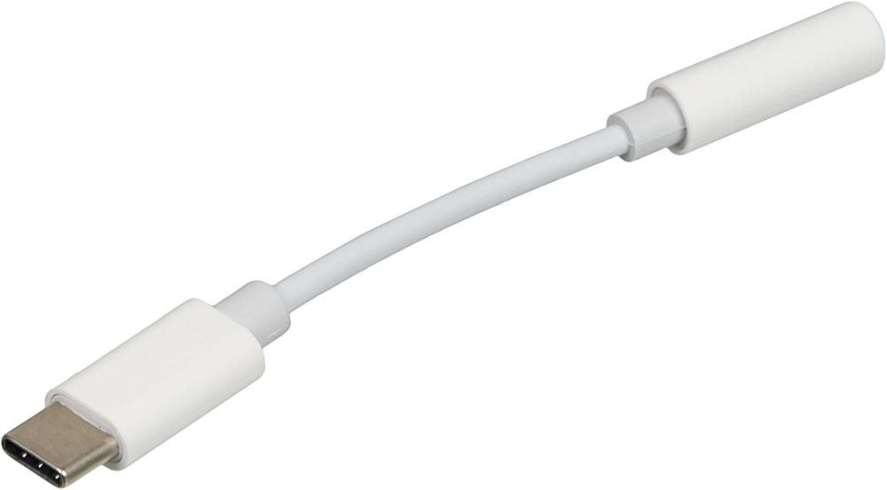 Переходник Jack 3.5 (f)-USB Type-C (m) 0.05м белый