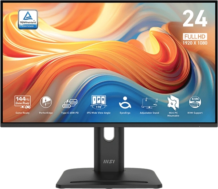 Монитор MSI 23.8" Pro MP245PHG E14 черный IPS LED 16:9 HDMI M/M HAS Piv 300cd 178гр/178гр 1920x1080 144Hz DP FHD USB 5.55кг