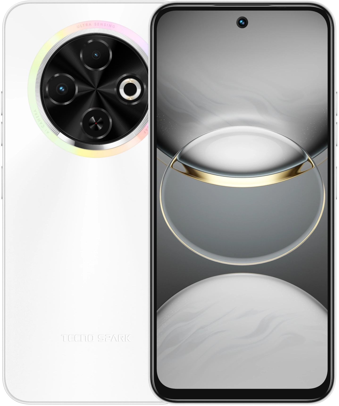 Смартфон Tecno Spark 30C 128Gb 6Gb белый моноблок 3G 4G 2Sim 6.67" 720x1600 Android 14 48Mpix 802.11 a/b/g/n/ac NFC GPS GSM900/1800 Protect FM microSD max1024Gb