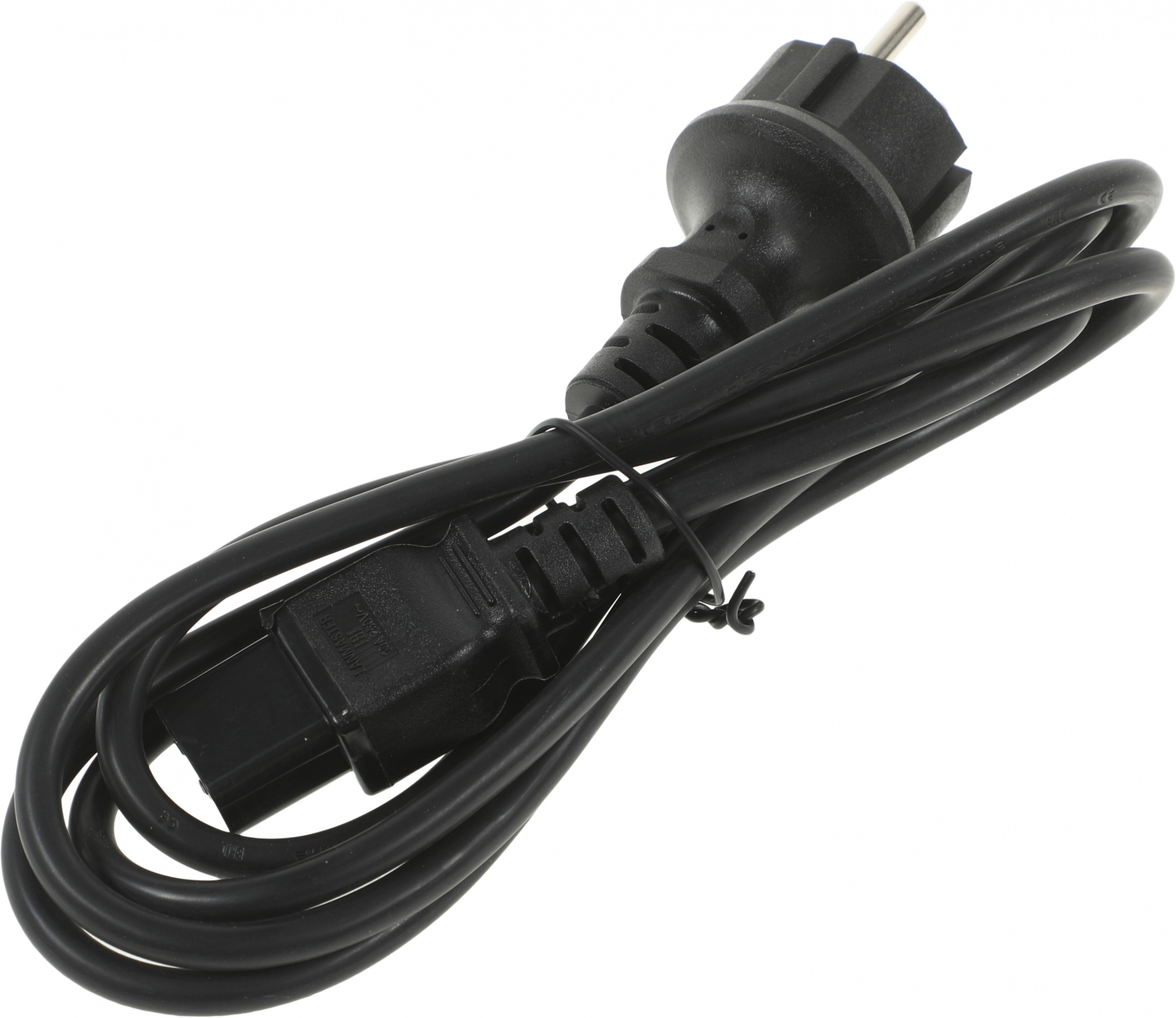 Шнур питания Lanmaster LAN-PP13/SH-1.8-BK C13-Schuko проводник.:3x0.75мм2 1.8м 220В 10А черный