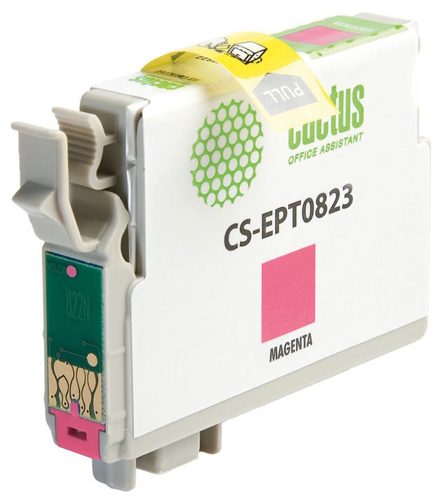 Картридж струйный Cactus CS-EPT0823 T0823 пурпурный (13.8мл) для Epson Stylus Photo R270/290/RX590 с чипом