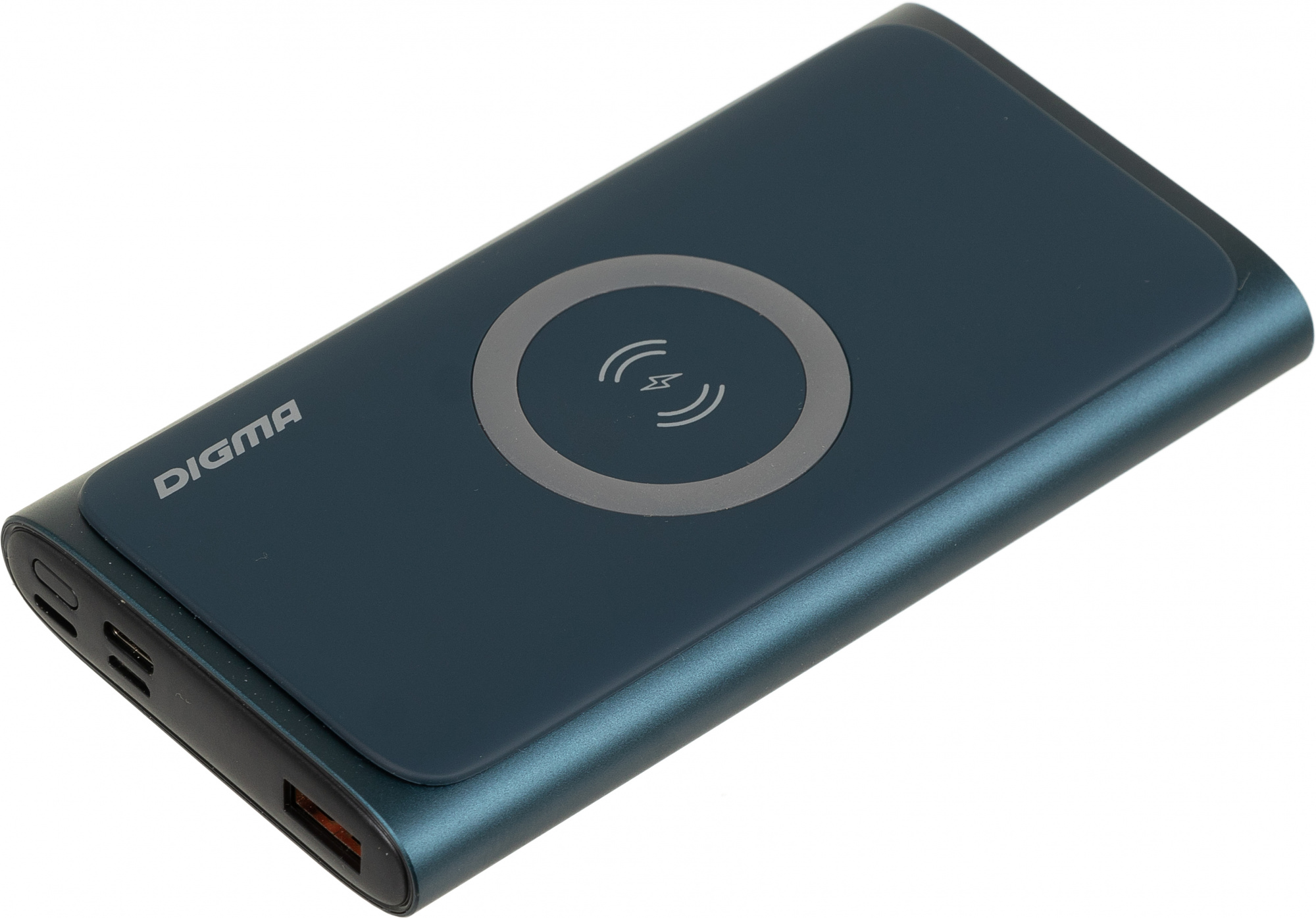 Мобильный аккумулятор Digma DGPQ10G 10000mAh QC3.0/PD3.0 22.5W 3A USB-A/USB-C беспров.зар. синий (DGPQ10G22CBL)