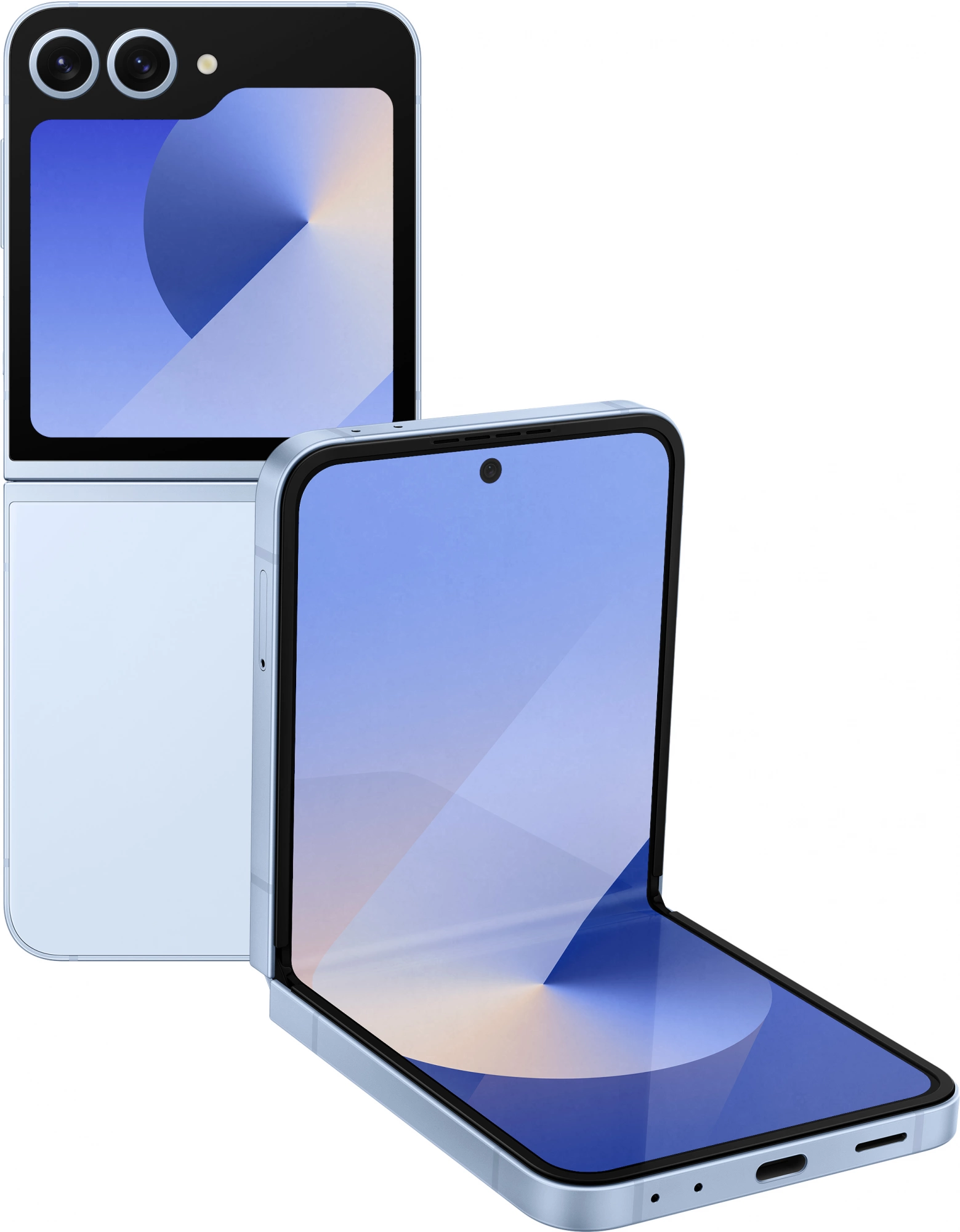 Смартфон Samsung SM-F741B Galaxy Z Flip 6 256Gb 12Gb голубой раскладной 3G 4G 1Sim 6.7" 1080x2640 Android 14 50Mpix 802.11 a/b/g/n/ac/ax NFC GPS GSM900/1800 GSM1900 Protect