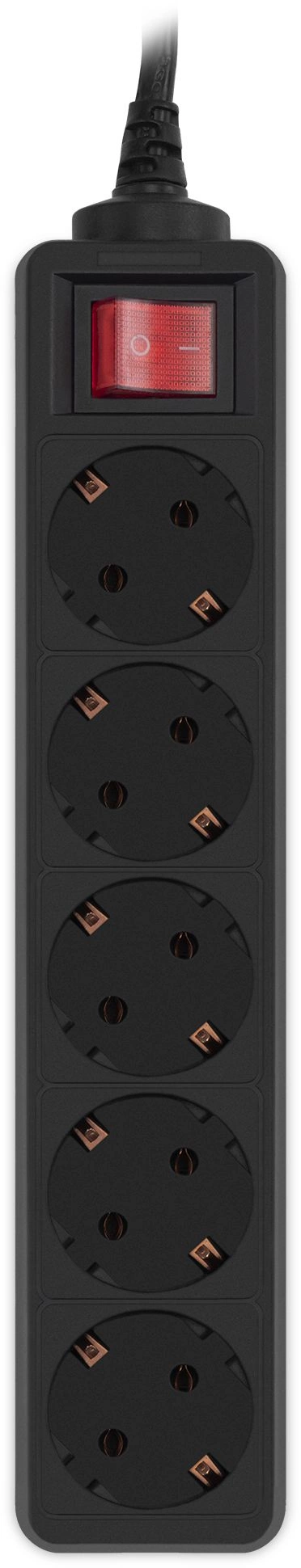 Сетевой фильтр PC Pet AP01006-1.8-B 1.8м (5 розеток) черный (пакет ПЭ)