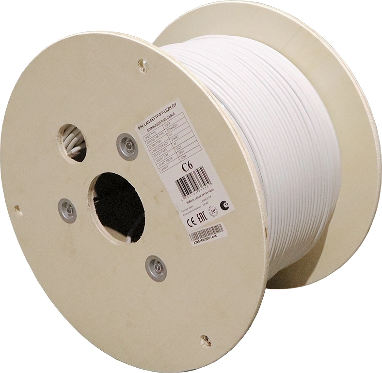 Кабель информационный Lanmaster lan-6eftp-pt-lszh-gy кат.6 FTP 4 пары 23AWG LSZH внешний 305м серый