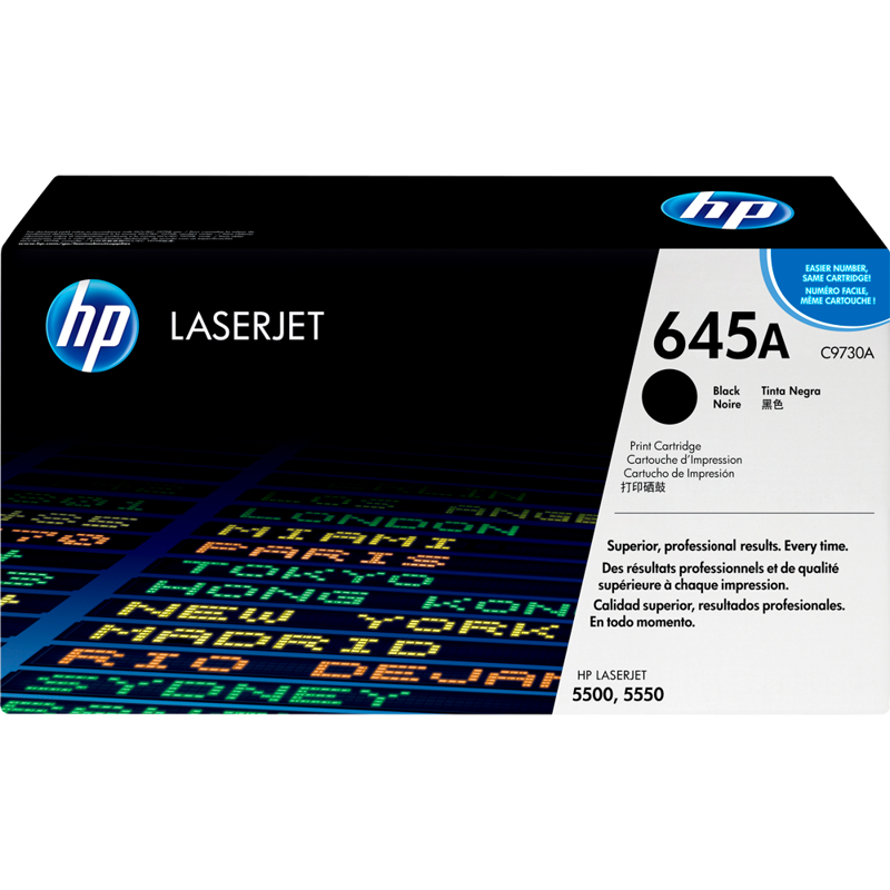 HP 645A Black Color LaserJet Print Cartridge (C9730A)