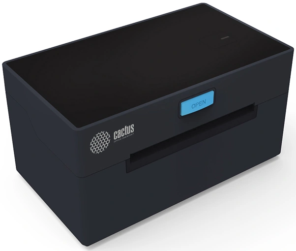 Термопринтер Cactus CS-TP-D420U+держатель (CS-TP-D420U) 203dpi 160мм/с/USB для печ.этик. черный