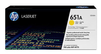 Картридж лазерный HP 651A CE342A желтый бар.в компл. (16000стр.) для HP LJ 700/775
