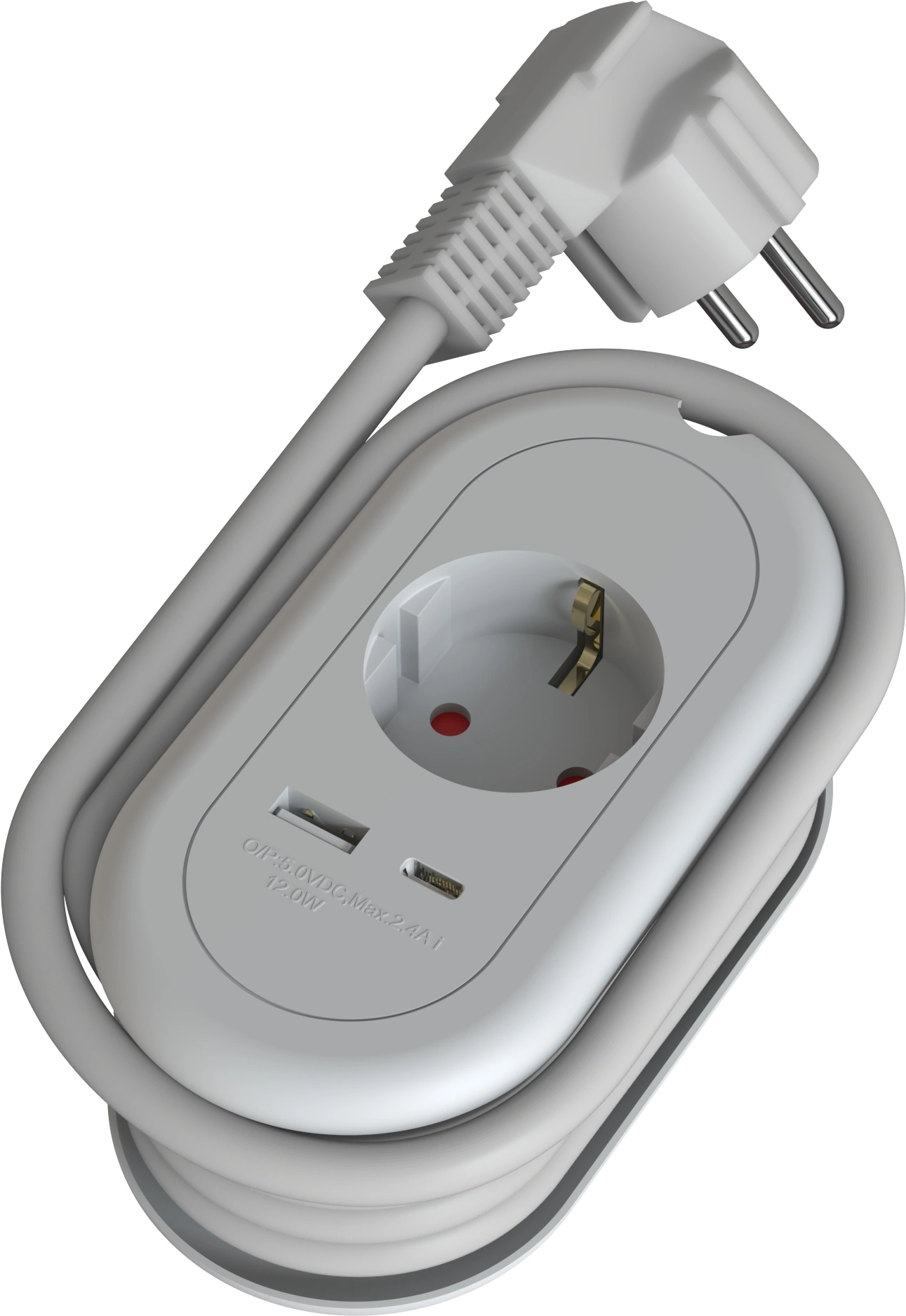 Сетевой фильтр Ritmix RM-211C 2м (1 розетка) белый (коробка)