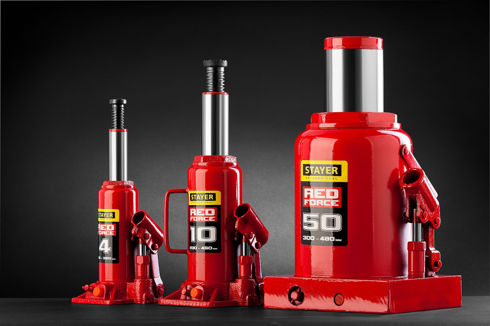 Домкрат Stayer Red Force 43160-2_z01 бутылочный гидравлический красный
