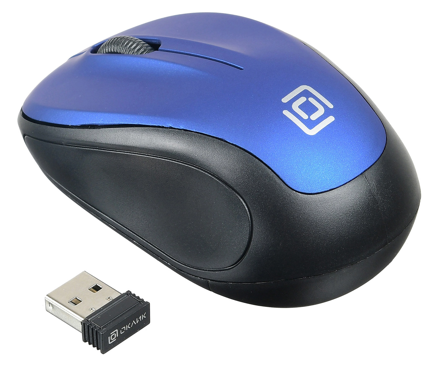 Мышь Оклик 665MW черный/синий оптическая 1600dpi беспров. USB для ноутбука 3but (1025132)