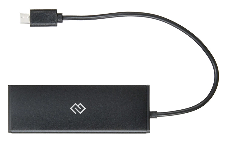 Разветвитель USB-C Digma HUB-4U2.0-UC-B 4порт. черный