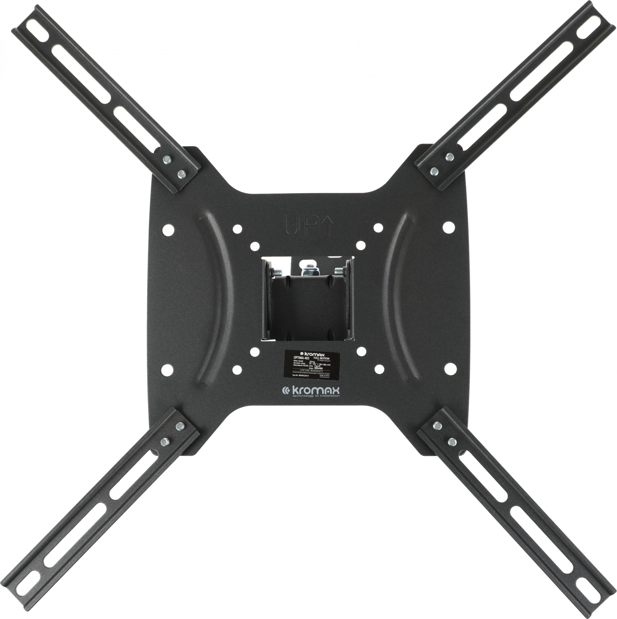 Кронштейн для телевизора Kromax OPTIMA-403 черный 15"-55" макс.25кг настенный поворот и наклон