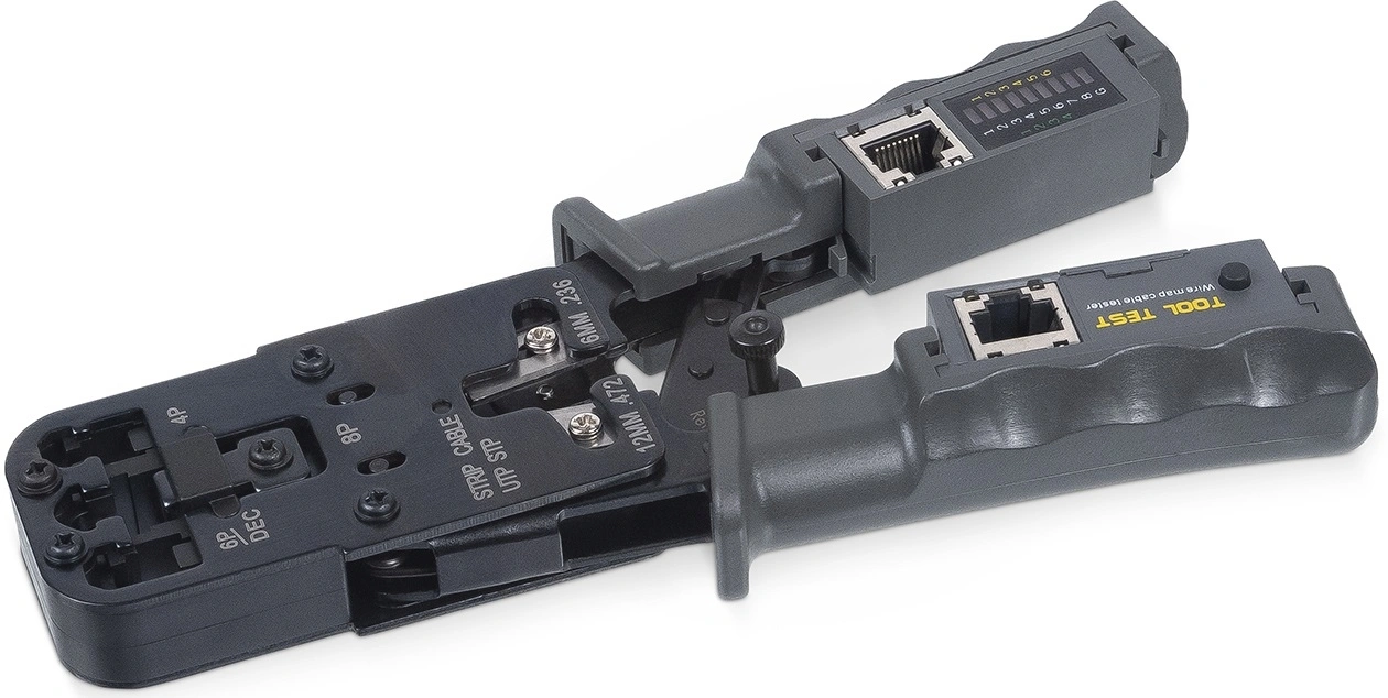 Инструмент обжимной Cabeus HT-2010NT для RJ-45/RJ-12/RJ-11 черный