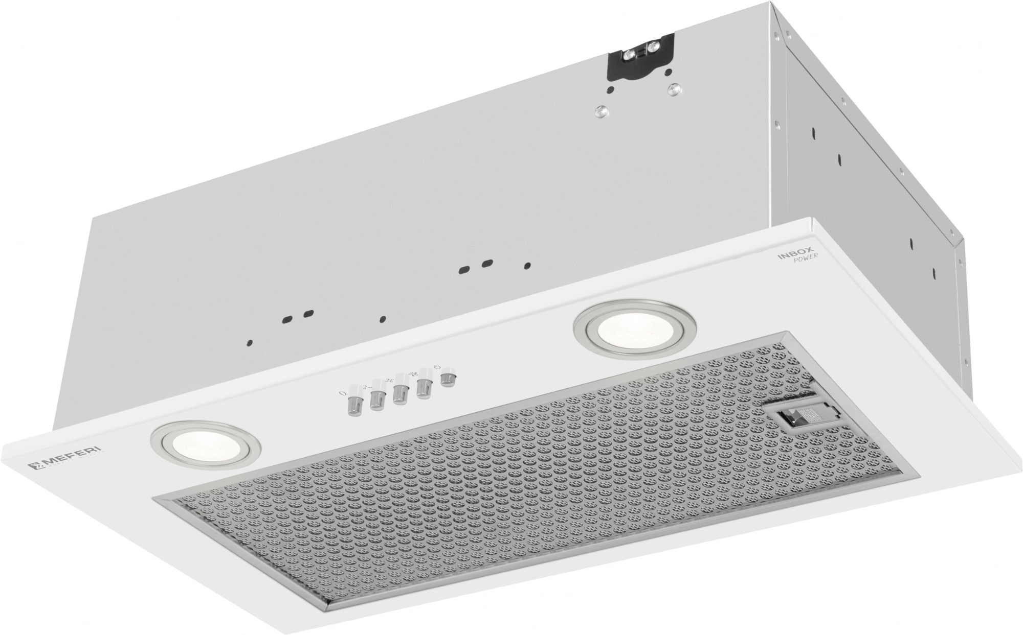 Вытяжка встраиваемая Meferi Power INBOX52WH белый управление: кнопочное (1 мотор)