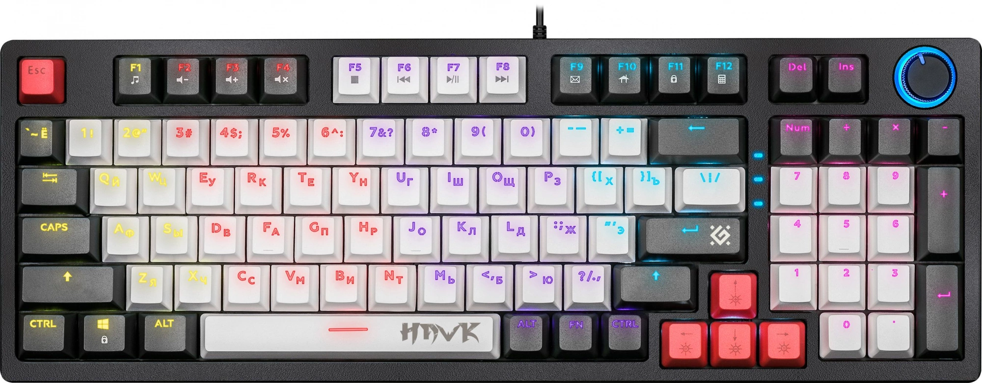 Клавиатура Defender GK-418 механическая черный USB Multimedia for gamer LED (45418) кабель 1.5м
