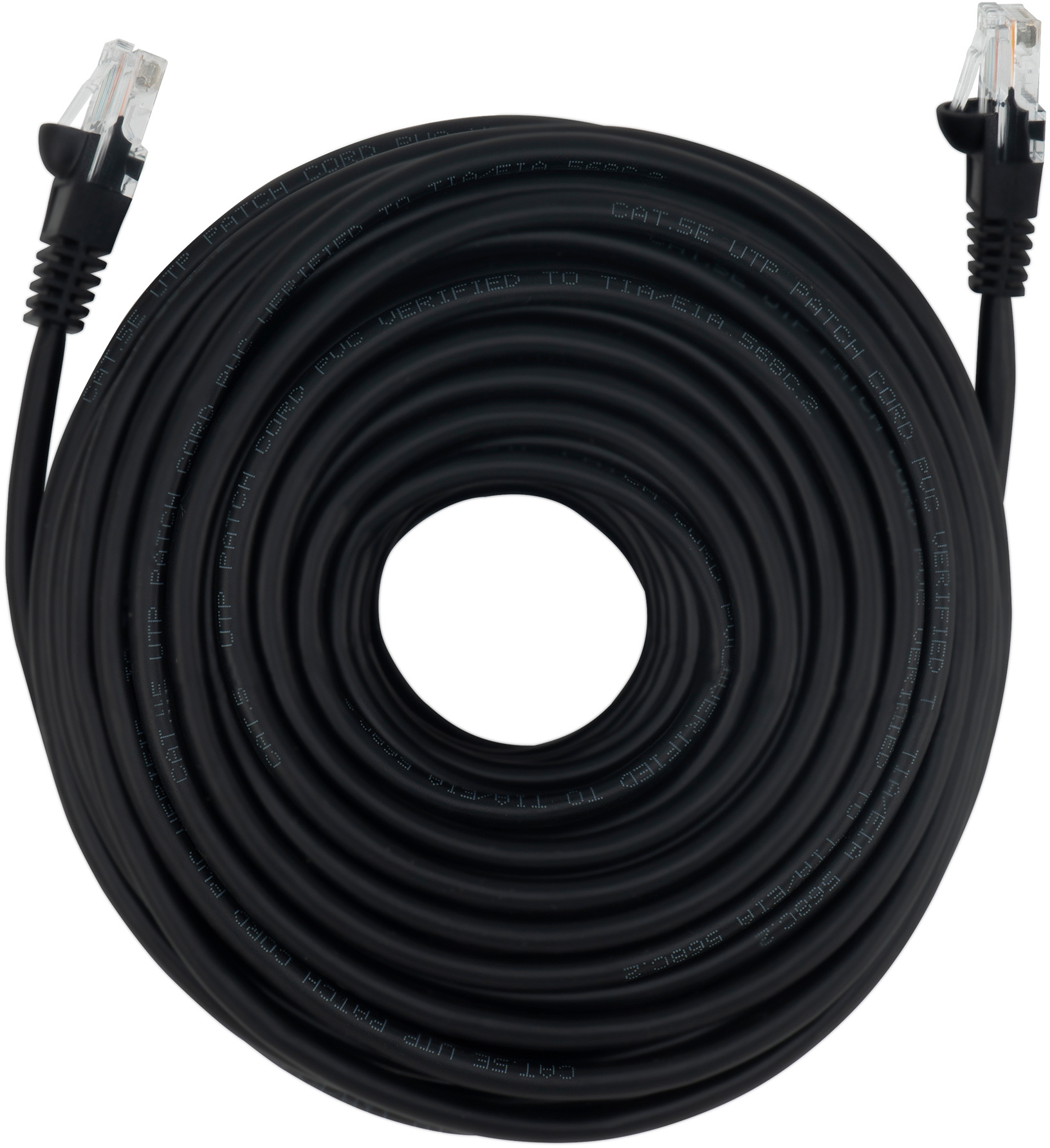 Патч-корд Buro UTP 4 пары cat.5E CCA molded 25м черный RJ-45 (m)-RJ-45 (m)