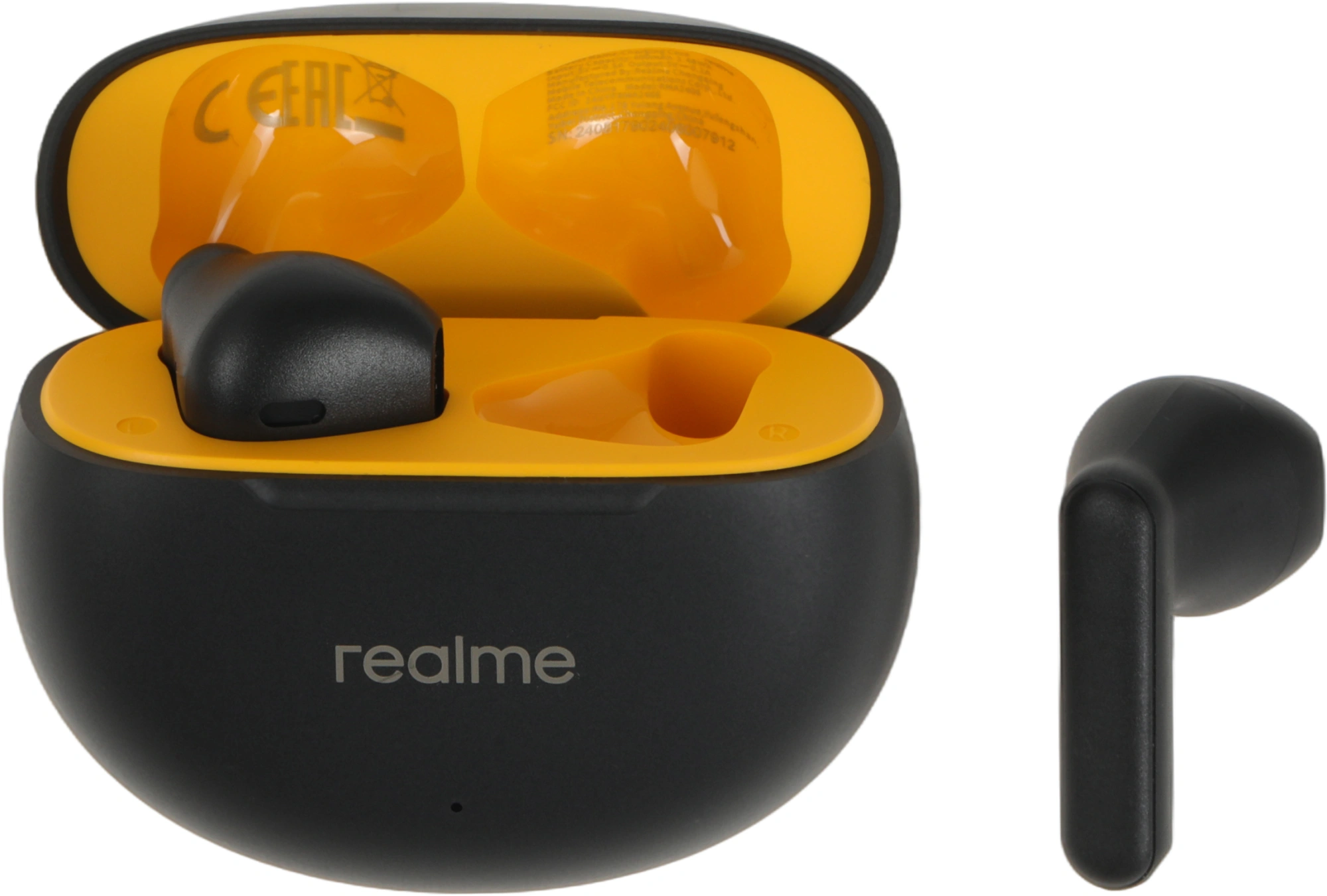 Гарнитура вкладыши Realme Buds T01 черный беспроводные bluetooth в ушной раковине (6941764436190)