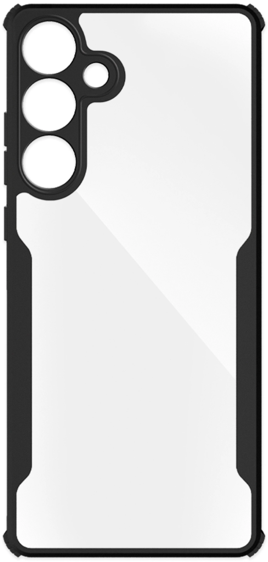 Чехол (клип-кейс) BoraSCO для Samsung Galaxy S25+ Sky Case черный/прозрачный (74776)